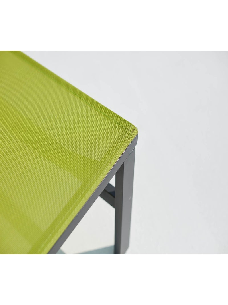 BARI Lot de 2 transats en aluminium gris foncé et vert Gris Vert - Kiabi