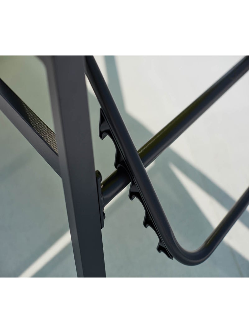 BARI Lot de 2 transats en aluminium gris foncé et vert Gris Vert - Kiabi
