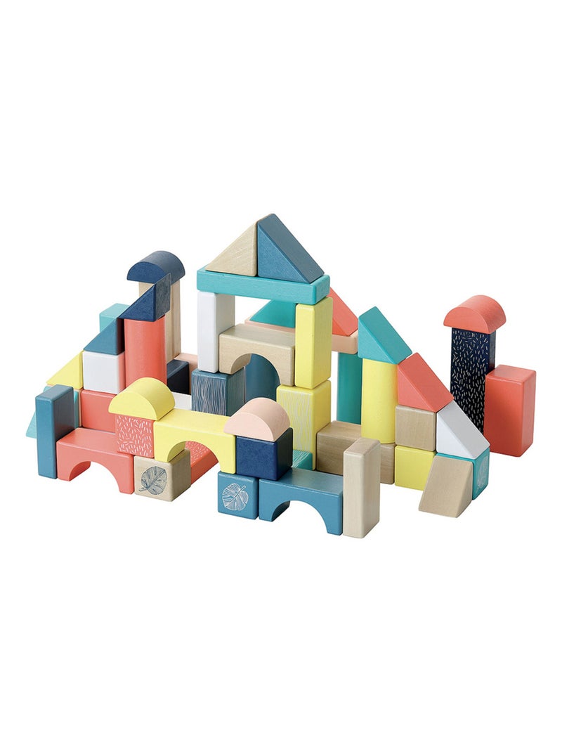 Baril de 54 cubes Sous la Canopée Bleu - Kiabi