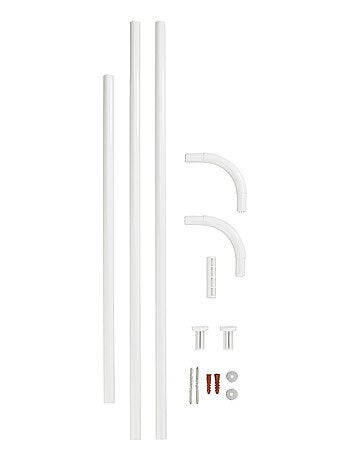 Barre d'angle de douche en aluminium