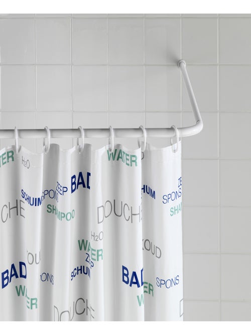 Barre d'angle de douche en aluminium - Kiabi