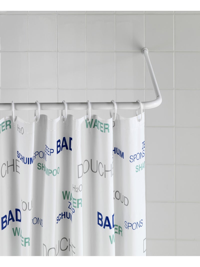 Barre d'angle de douche en aluminium Blanc - Kiabi