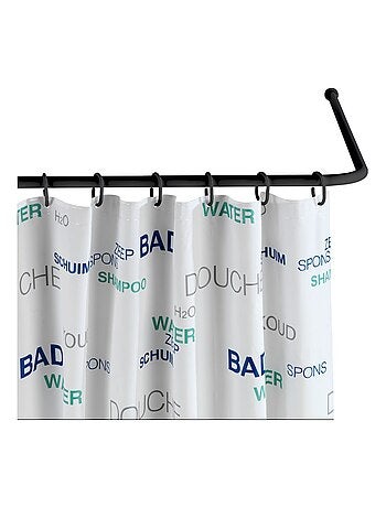 Barre d'angle de douche universelle en aluminium