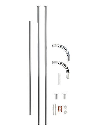 Barre d'angle de douche universelle réglable en inox
