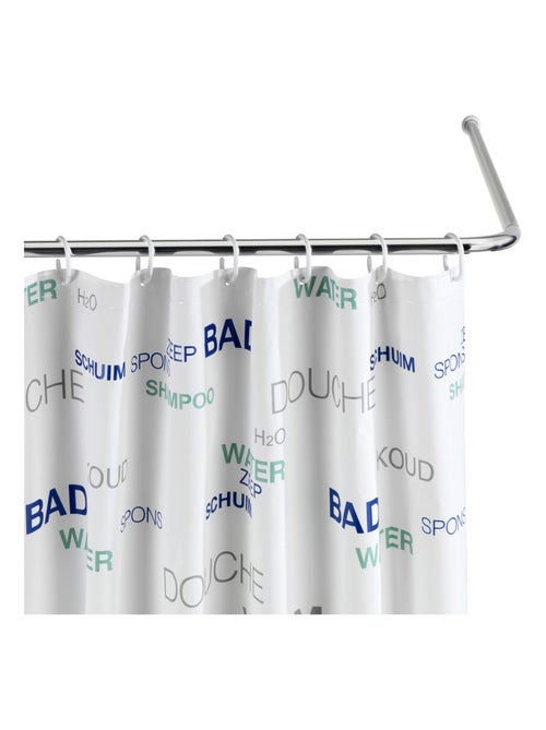 Barre d'angle de douche universelle réglable en inox - Kiabi Barre d'angle de douche universelle réglable en inox - Kiabi