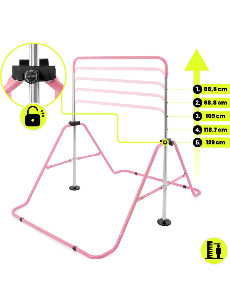 Barre de gymnastique enfant hypermotion réglable et pliable dès 3 ans Rose - Kiabi