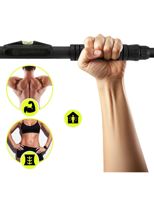 Barre de traction hypermotion réglable 74-100 cm jusqu'à 200 kg - Kiabi Barre de traction hypermotion réglable 74-100 cm jusqu'à 200 kg - Kiabi