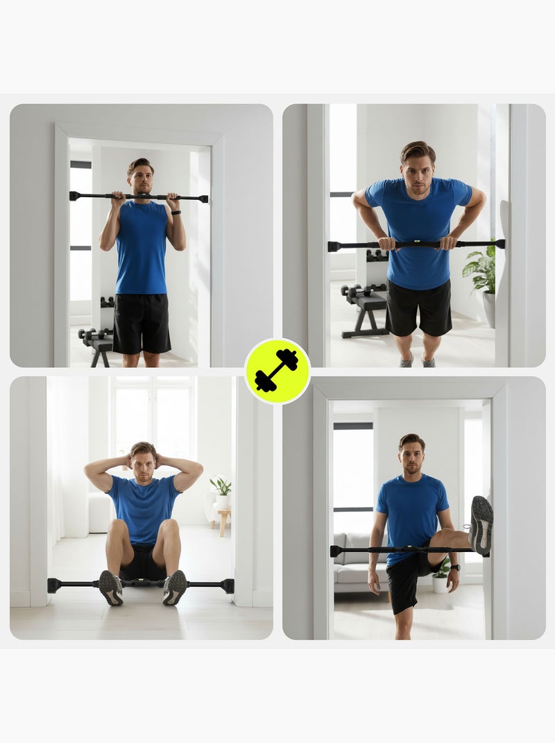 Barre de traction hypermotion réglable 74-100 cm jusqu'à 200 kg Noir - Kiabi