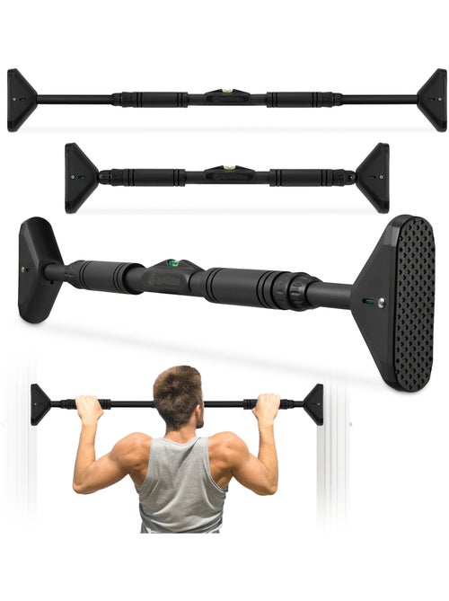 Barre de traction réglable porte 70-100cm musculation domicile charge 200kg acier – hypermotion - Kiabi