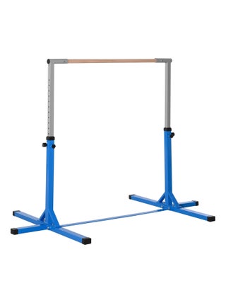 Barre fixe de gymnastique enfant hauteur réglable 13 niveaux acier hêtre