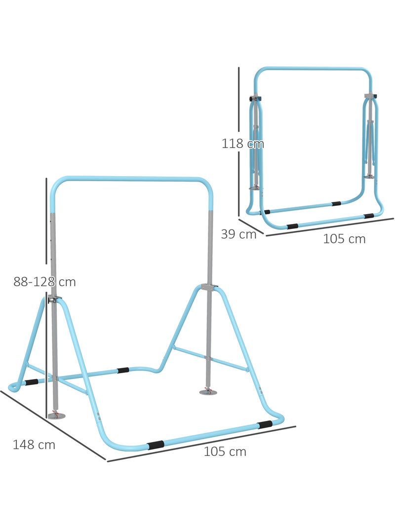 Barre fixe de gymnastique enfant pliable hauteur réglable acier Bleu Bleu - Kiabi