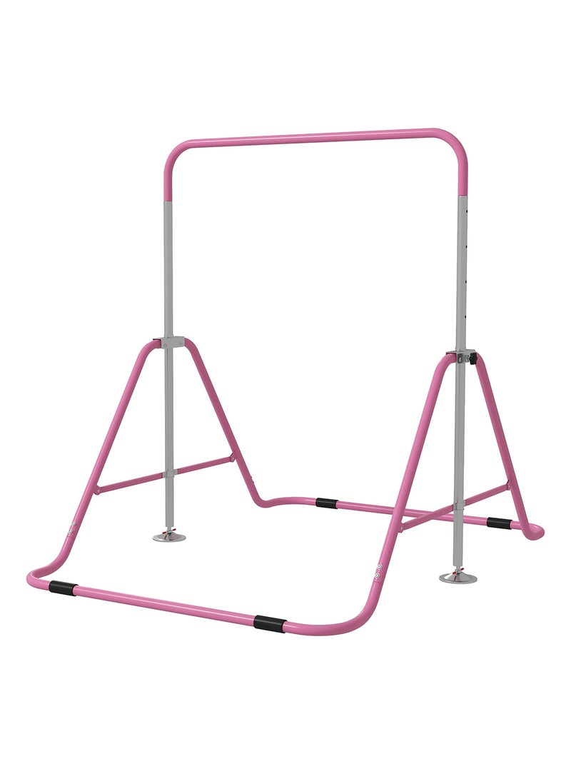 Barre fixe de gymnastique enfant pliable hauteur réglable acier Rose - Kiabi