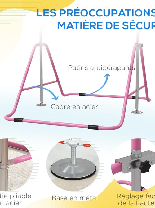 Barre fixe de gymnastique enfant pliable - Kiabi Barre fixe de gymnastique enfant pliable - Kiabi