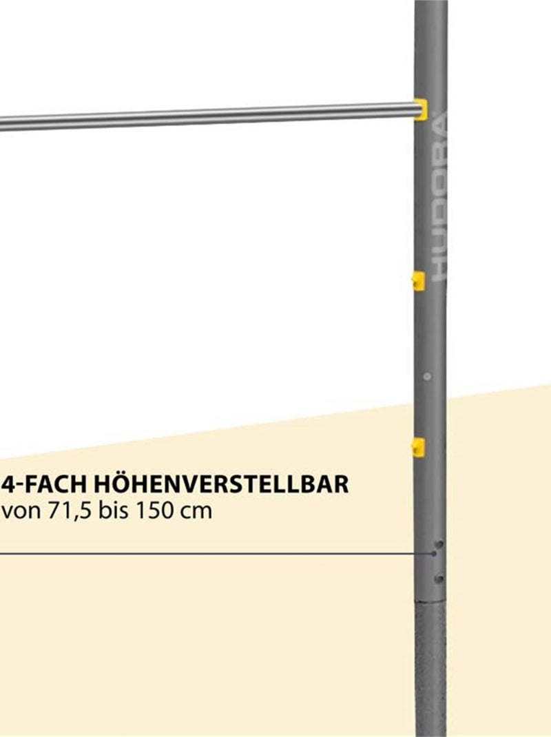 Barre fixe de gymnastique Fabian Pro single Gris - Kiabi
