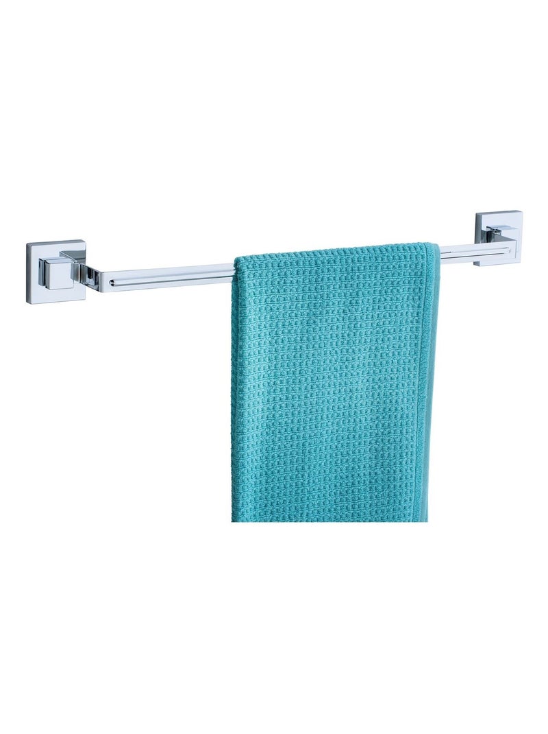 Barre porte-serviettes mural sans perçage en acier inox QUADRO Argent - Kiabi
