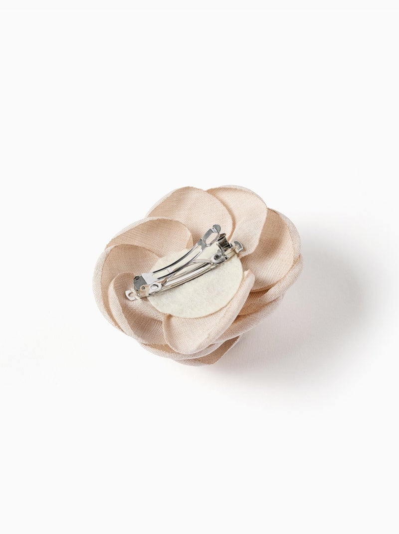 Barrette à cheveux avec camélia Beige - Kiabi