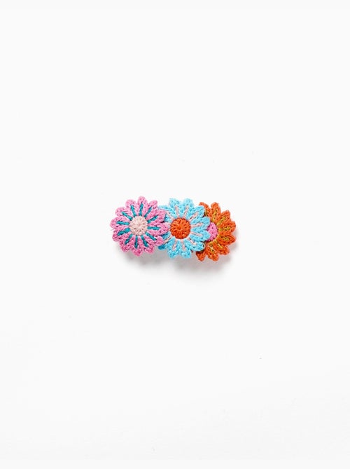 Barrette à cheveux avec fleurs au crochet - Kiabi