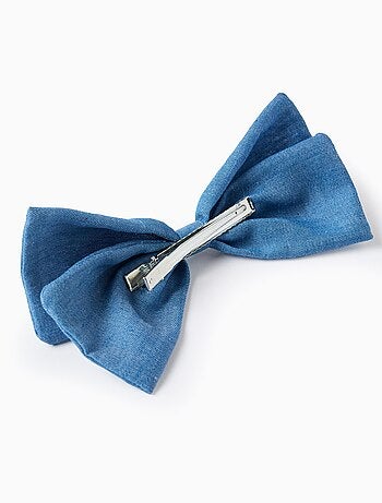 Barrette à Cheveux avec Nœud en denim