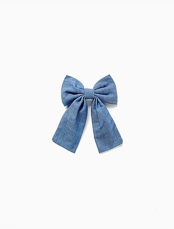 Barrette à cheveux avec nœud en jean
