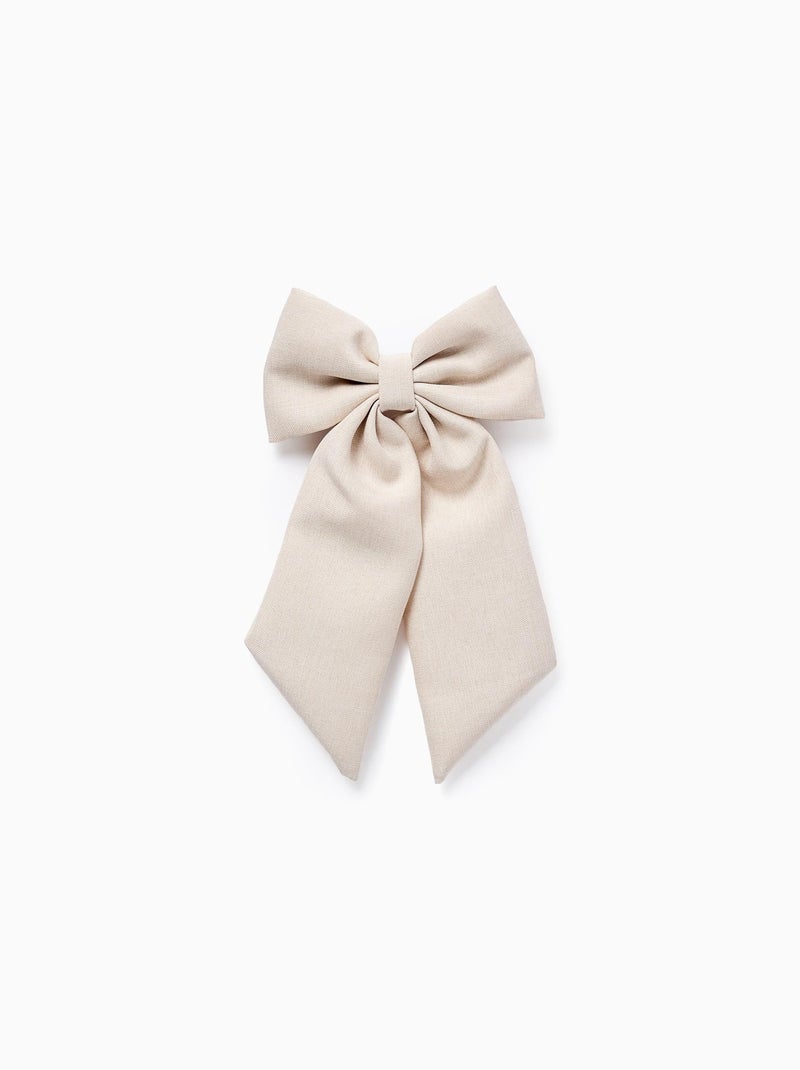 Barrette à Cheveux avec Noeud en Tissu Beige clair - Kiabi
