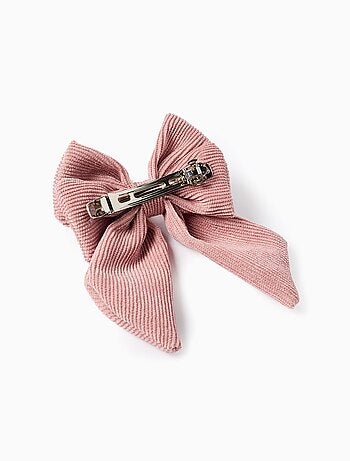 Barrette à Cheveux avec Nœud en Velours Côtelé