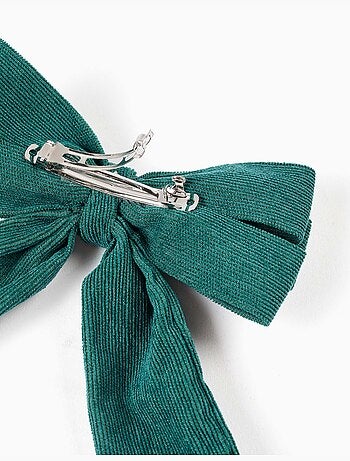 Barrette à cheveux avec nœud en velours côtelé