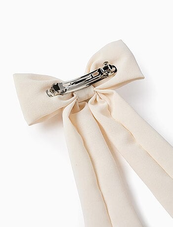 Barrette à Cheveux avec Nœud et Broderie