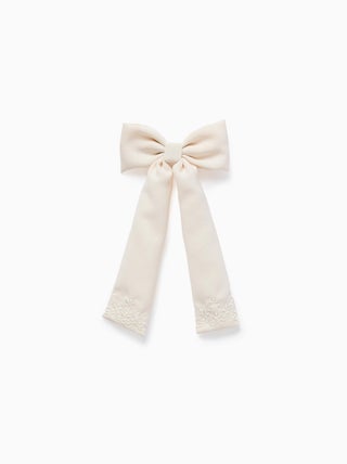Barrette à Cheveux avec Nœud et Broderie