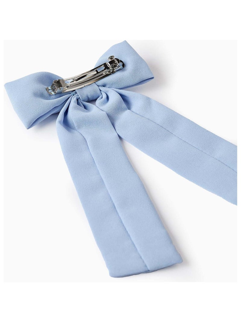 Barrette à Cheveux avec Noeud et Broderie Bleu clair - Kiabi