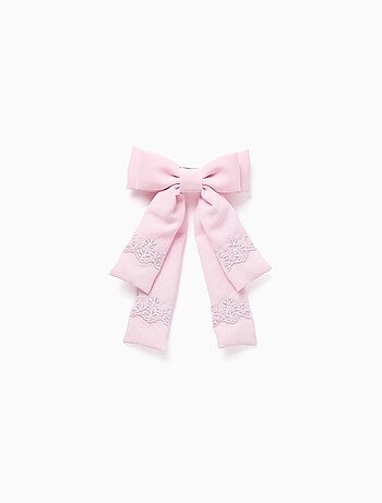 Barrette à Cheveux avec Noeud et Broderie