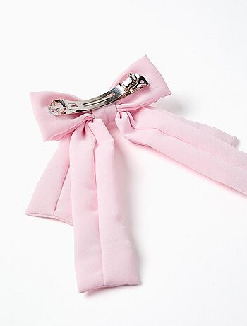 Barrette à Cheveux avec Noeud et Broderie