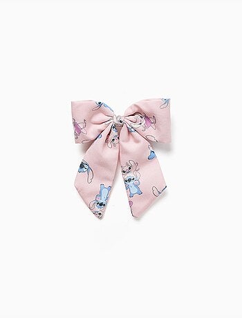 Barrette à cheveux avec nœud et imprimé Stitch