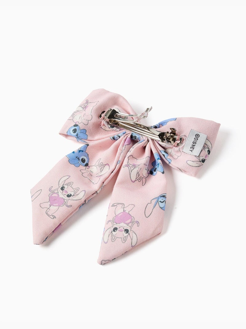 Barrette à cheveux avec nœud et imprimé Stitch Rose - Kiabi