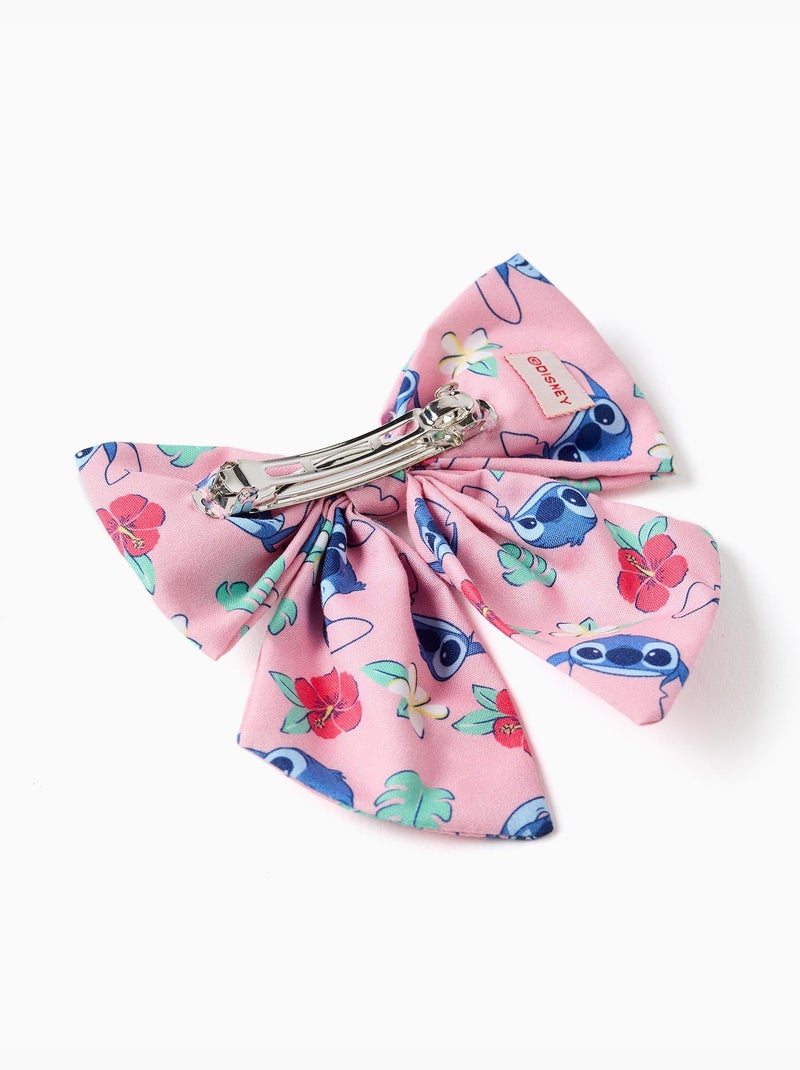 Barrette à cheveux avec nœud et motif Stitch Rose clair - Kiabi