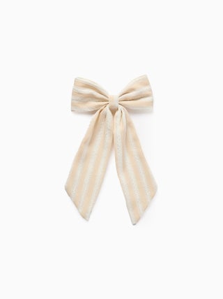 Barrette à Cheveux avec Noeud Long à Rayures