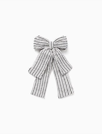 Barrette à cheveux avec nœud rayé B&S