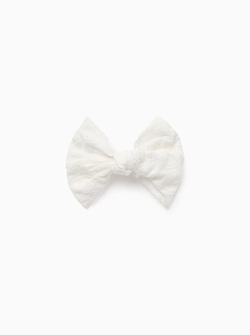 Barrette à Cheveux Brodée Floral avec Noeud - Kiabi