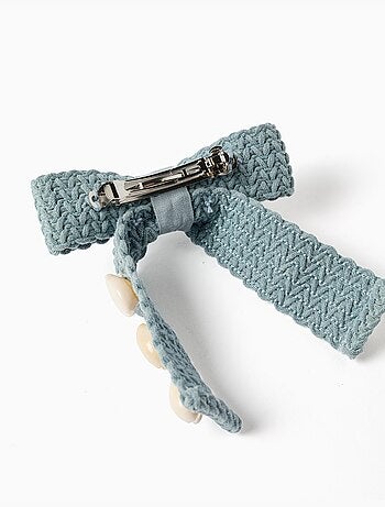 Barrette avec nœud et coquillages