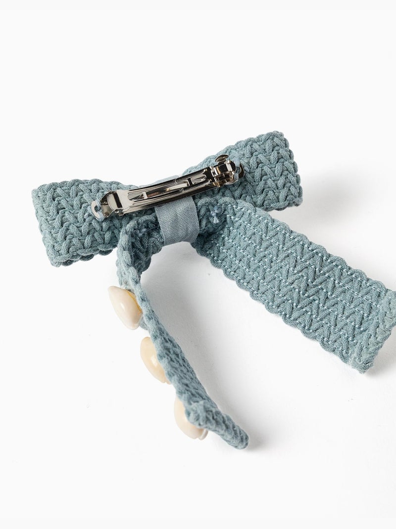 Barrette avec nœud et coquillages Multicolore - Kiabi