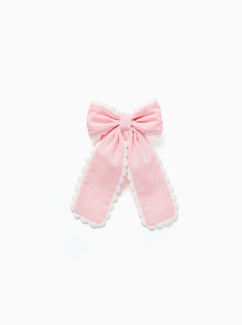 Barrette pour cheveux à nœud avec bord festonné - Kiabi