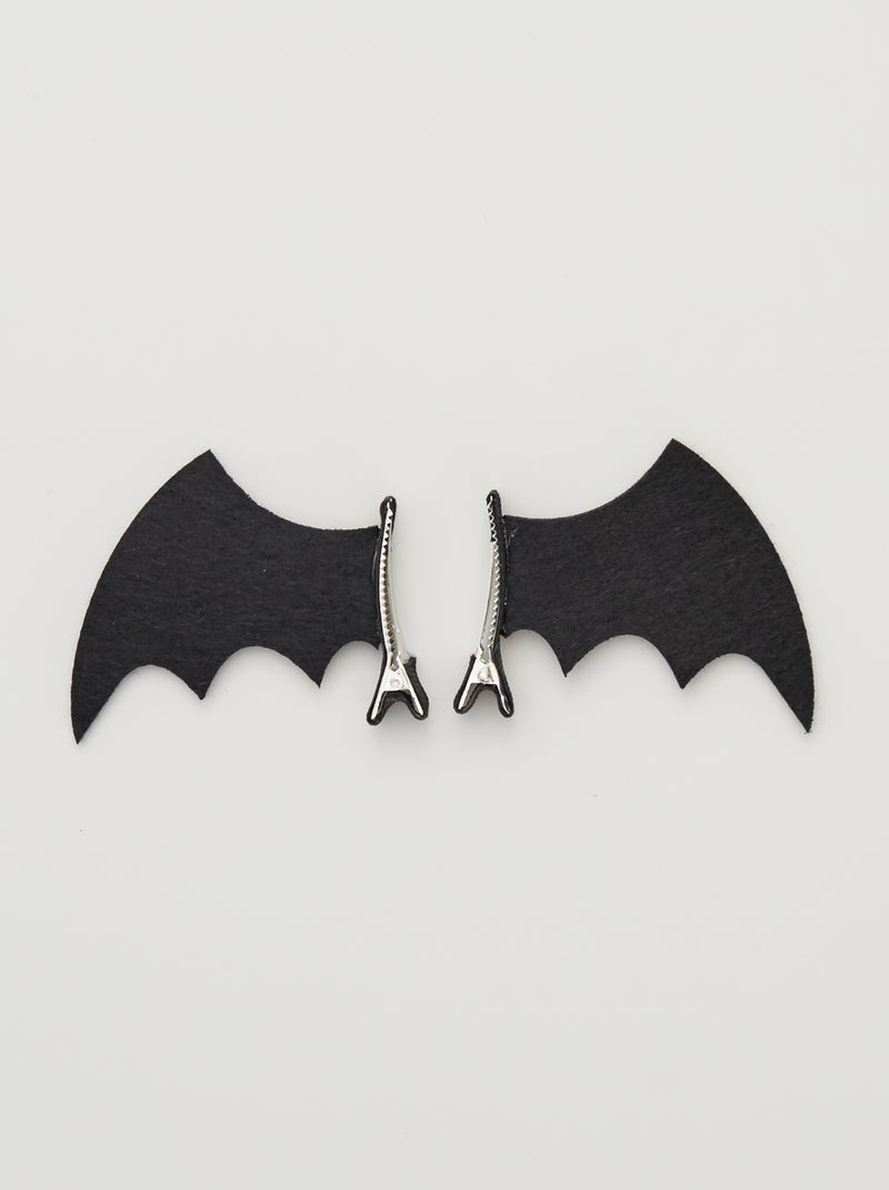 Barrettes 'Ailes de chauve-souris' noir - Kiabi