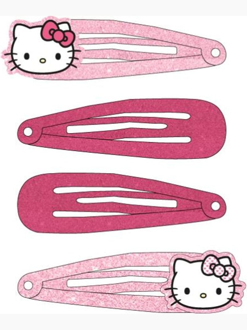 Barrettes cheveux enfant Hello Kitty roses pailletées : lot de 3 Multicolore - Kiabi