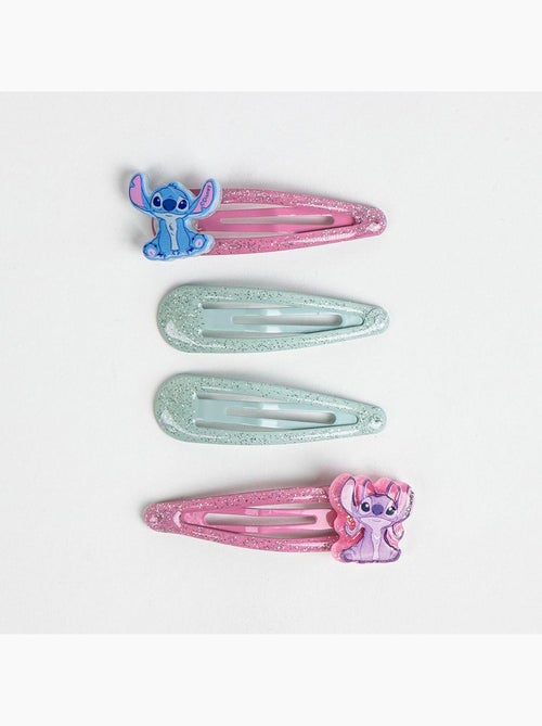 Barrettes cheveux enfant multicolores Stitch : lot de 4 barrettes - Kiabi