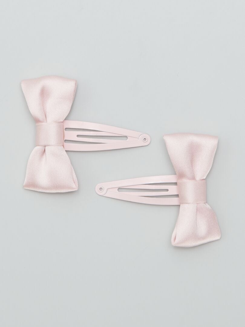 Lot De 4 Grandes Barrettes à Cheveux - Couleurs Rose Et Violette, Dimensions 52x17 Mm - Neuf