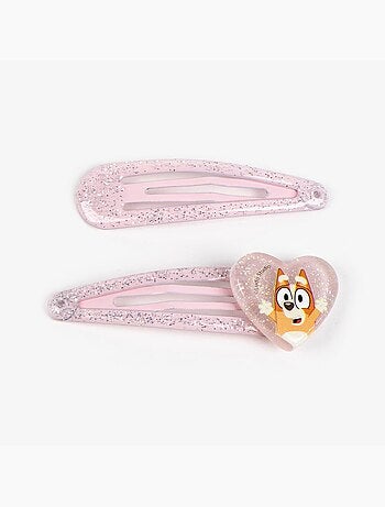 Barrettes pailletées enfant Bluey & Bingo : lot de 4