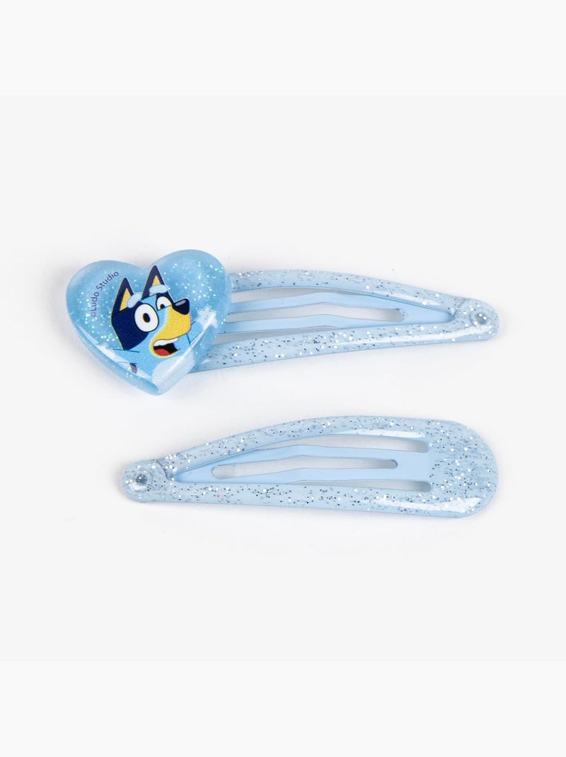 Barrettes pailletées enfant Bluey & Bingo : lot de 4 Multicolore - Kiabi