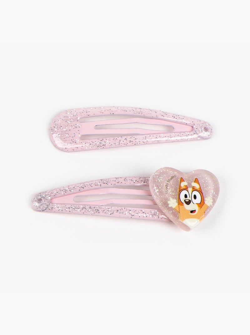 Barrettes pailletées enfant Bluey & Bingo : lot de 4 Multicolore - Kiabi