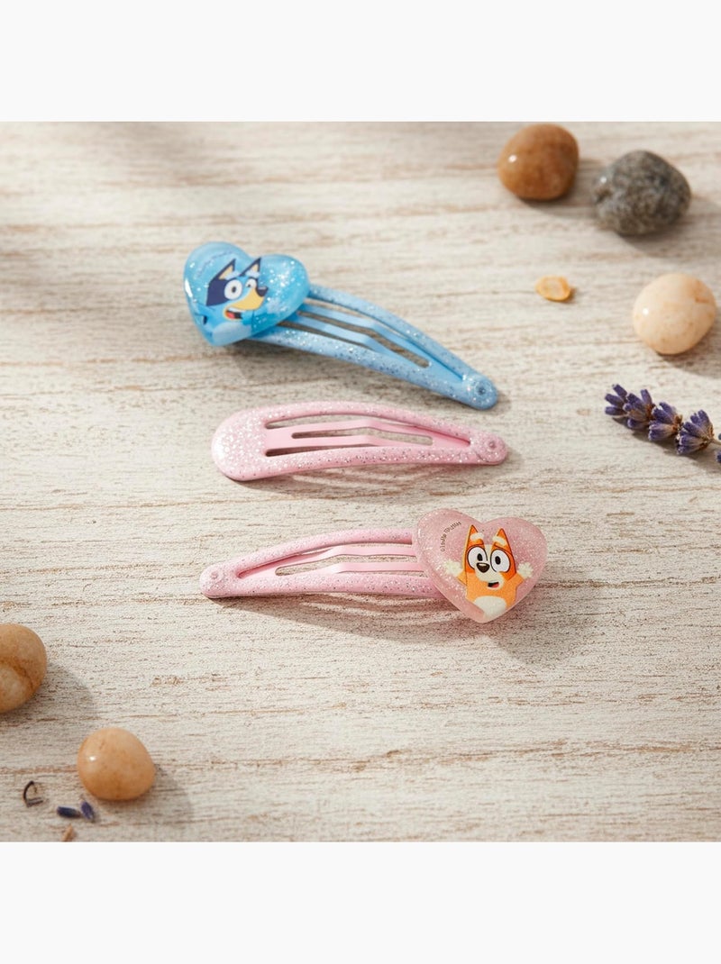 Barrettes pailletées enfant Bluey & Bingo : lot de 4 Multicolore - Kiabi