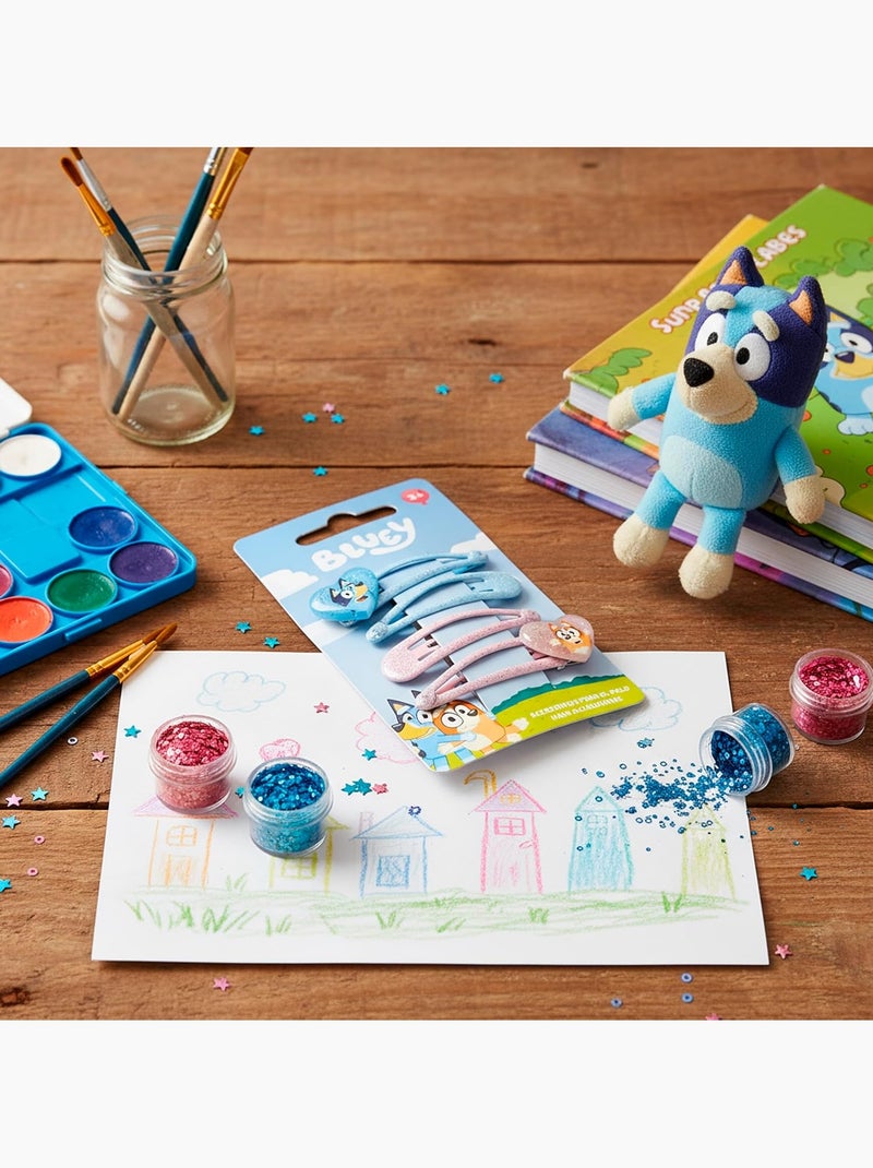 Barrettes pailletées enfant Bluey & Bingo : lot de 4 Multicolore - Kiabi