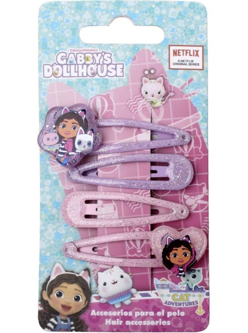 Barrettes pailletées enfant Gabby : lot de 4 barrettes cheveux - Kiabi